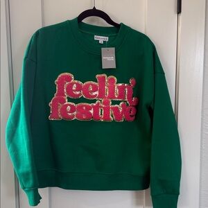 Green Festive Sweatshirt